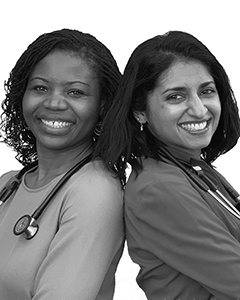 The Hippocratic Hosts, Drs. Lisa Varghese-Kroll and Lanre Falusi
