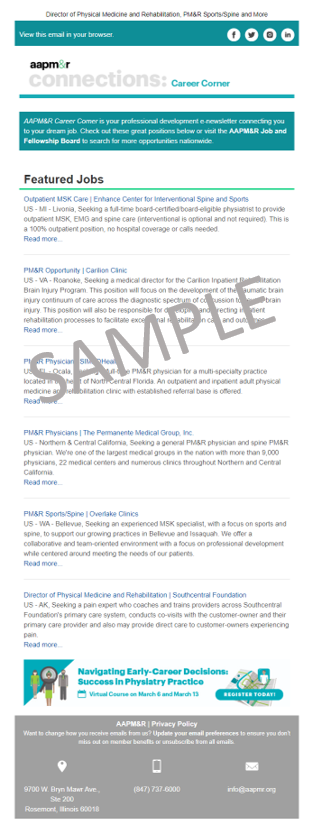 2021 Career Corner Sample